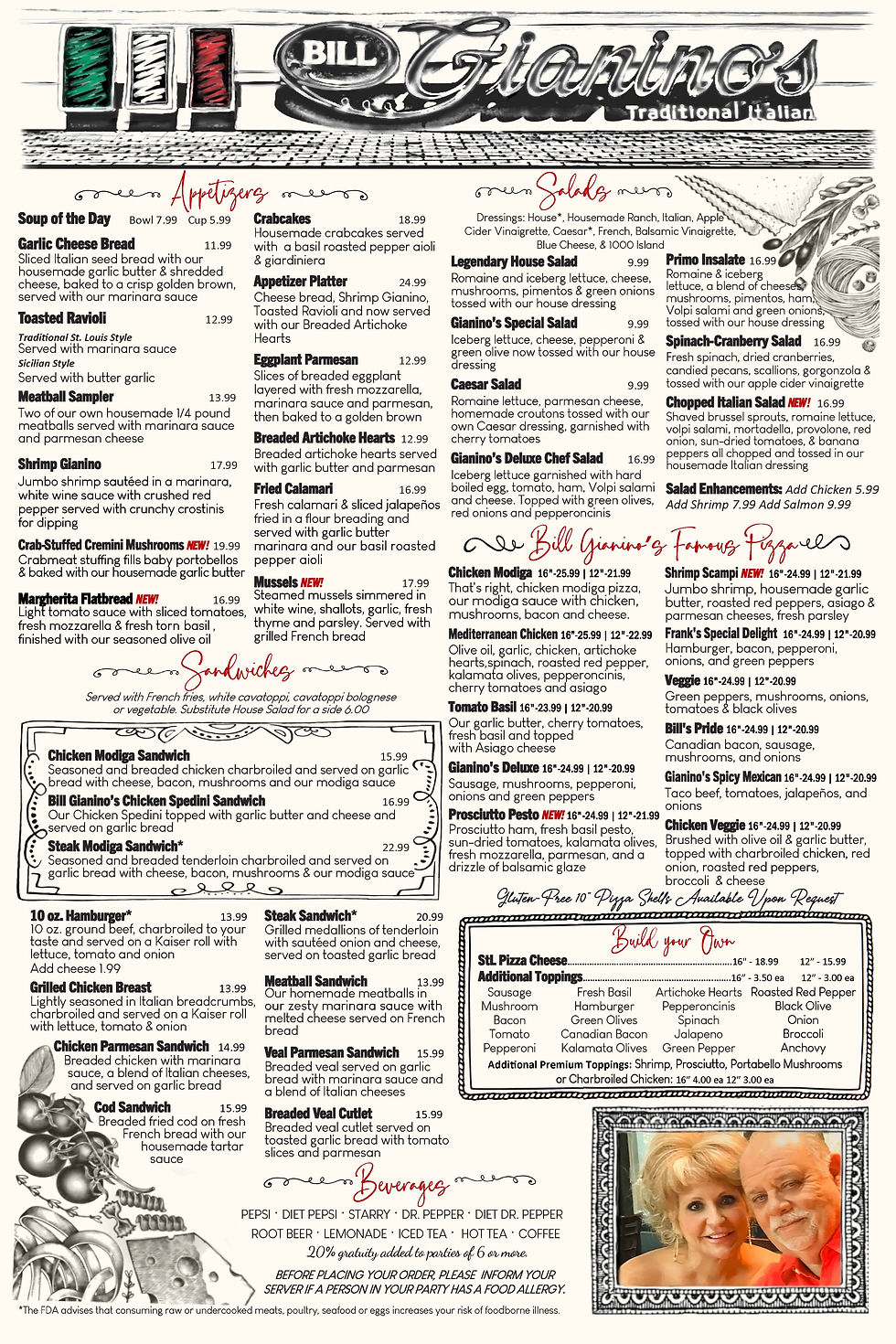 Main Menu (24/7 Availability) Bill Gianinos